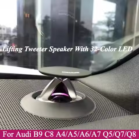 Lifting Tweeter Speaker With 32-Color LED for Audi B9 C8 A4/A5/A6/A7 Q5/Q7/Q8,LHD Electric Treble Ho