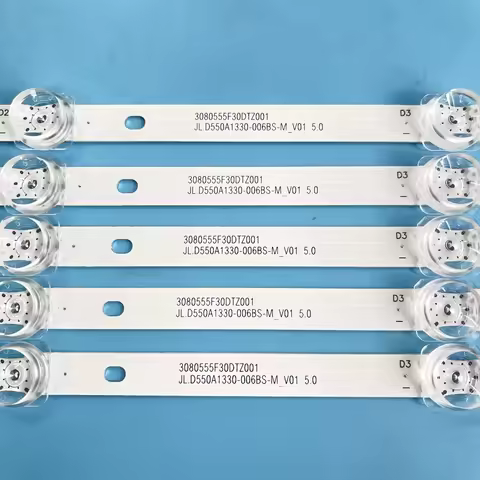 LED Backlight strip 10 Lamp for JL.D550A1330-006BS-M_V01 5.0 3080555F30DTZ001 SMT55N30UC2M1B1 55DM77