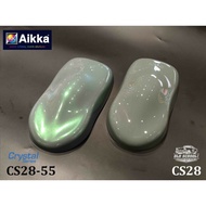 AIKKA CS28-55 VERDE DEVON + CRYSTAL *** OLD SCHOOL ADD ON CRYSTAL SERIES 2K CAR PAINT