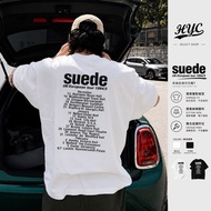 [HYC] Korea suede British Tour Printed t Band t Band t Heavy Industry English Printed Wide Version S