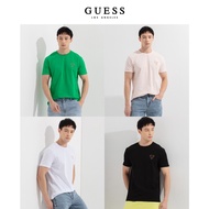 GUESS Summer Couple Style Niche Design Pure Cotton Loose Covering Flesh Short-Sleeved Shoulder T-Shi
