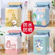 Impeller Washing Machine Cover Open Cute Cartoon Full-Automatic Waterproof Sunscreen Sets Cover Cloth Dustproof Haier Midea Universal