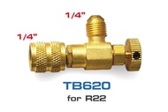 เซฟตี้วาล์วแอร์/คอนโทรลวาล์วแอร์ (Refrigerant Retention Control Valve) R22 ขนาด 1/4นิ้ว x 1/4นิ้ว TA