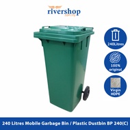240Litres Mobile Garbage Bin / Plastic Dustbin / Rubbish Bin Trash Can 240L / Tong Sampah Beroda Hea