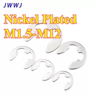 [Ready Stock] JWWJ Nickel Plated E-Type Retaining Ring | Open End Snap Ring M1.5 to M12 | Carbon Ste