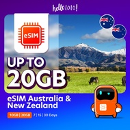 Hello1010 eSIM Australia & New Zealand Data (10GB/20GB)