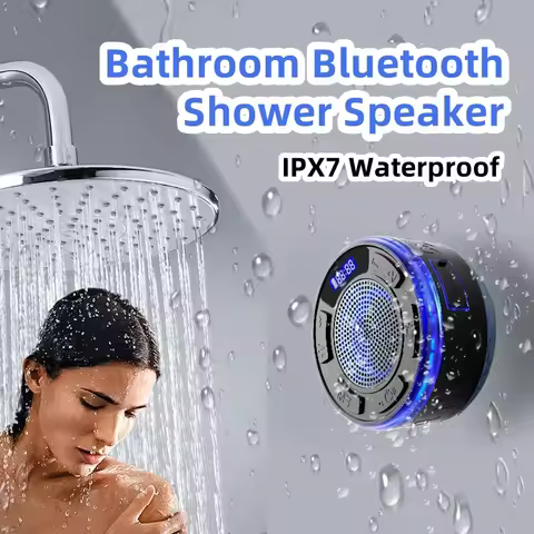 Bathroom Bluetooth Speaker IPX7 Waterproof Shower Large Suction Cup MP3 Music subwoofer TWS Wireless