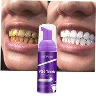 V34 Serumปรับสีฟันสีม่วง Instant Whitening ปรับสีฟันทันที บำรุงฟัน เปลี่ยนสีฟัน รักษาสุขอนามัยของฟัน
