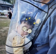 嬰兒兒童防護面罩嬰兒隔離面罩防疫高清透明面罩防飛沫 初生嬰兒進出醫院必用罩