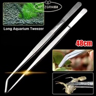 RPTZGRM058 1Pcs Aquarium Tweezer, Long Tong Stainless Steel Water Grass Clip,  48cm Aquarium Supplie