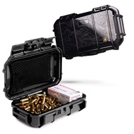 Evergreen Micro Ammo Case for Storing .380 9mm .223 5.56 Ammo Bullets - Travel Safe/Mil Spec/Waterpr