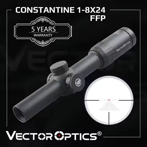 Vector Optics Constantine 1-8x24 FFP Riflescope 1/10MIL With IPX6 Illuminated Etched BDC&Wind Reticl