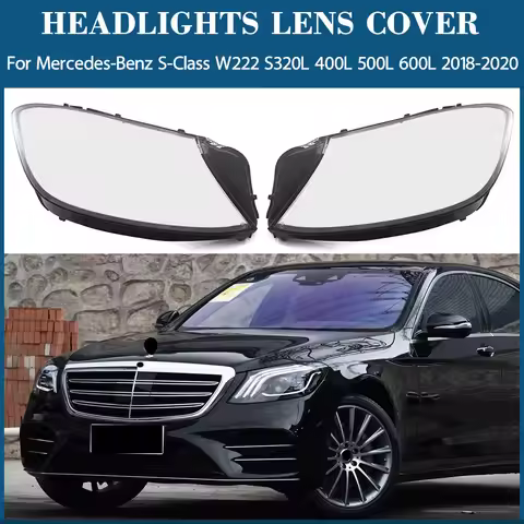 Lamp Shade Headlamp Transparent Lampshade Headlight Lens For Mercedes-Benz S-Class W222 S320L 400L 5