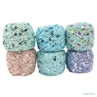 SHANLIN Sequin Yarn Colorful Soft Garment Accessories With Sequin Sewing DIY Craft Thread