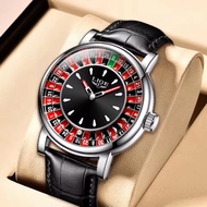 LIGE Design Quartz Man Watch Fashion Creative Dial Leather Strap Casual Sports Waterproof Watches fo