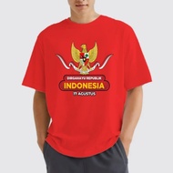MERAH New Latest 2025 Augustan T-Shirt 100 thousand 8 Independence Day T-shirt 17 August 1945 Red Wh