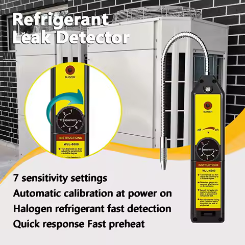 WJL-6000 Freon Leak Detector Halogen Leak Detector Refrigerant Gas HVAC Air Conditioner R22 R410A R1
