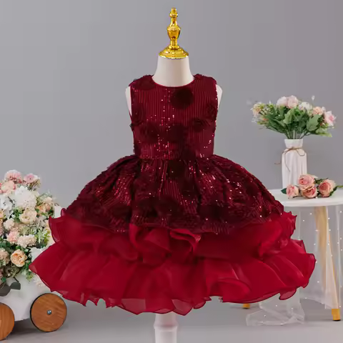 Formal dress; Flower girl cake dress;Girl's wedding dress Children's formal dress;Princess dress; Gi
