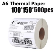 500pcs a6 waybill sticker paper waterproof thermal paper roll labels self-adhesive waybill stickers 
