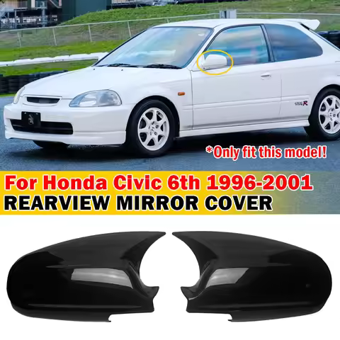 For HONDA CIVIC EK9 TYPE R 1996-2001 Car Sticker Rearview Side Mirror Cover Wing Cap Exterior Door R