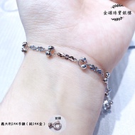 Gold Mine Jewelry Silver Building Italy 14K Bracelet (Pure 14K Gold)