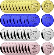 Happy Father‘s Day Cupcake Toppers 40Pcs Fathers Day Acrylic Cake Toppers Father's Day Cake Disc Mir