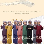 HAPPYkids Baju Raya 2022 Baju Raya Budak Perempuan Kurung Baju Kurung Baju Budak Perempuan  (Saiz 2-12 tahun)
