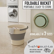 Foldable Bucket Collapsible Pail Portable Large Medium Small Water Bucket Pail Bathroom Travel Car W