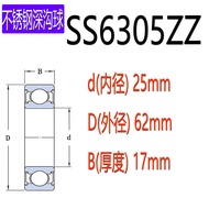 Chất Liệu Thép Không Gỉ 304 Trục Bi Lăn Sâu SS6300 6301 6302 6303 6304 6305 6306 6307 6308Z Trục Bi
