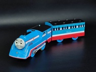 (Used -  T112) รถไฟ Tomy Plarail รถไฟโทมัส Thomas Streamline พร้อมพ่วง ปรับได้ 2 Speeds (สินค้ามือสอ