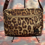 90% head porter savanna leopard shoulder bag S cheetah headporter 豹紋尼龍斜揹袋 側揹袋 hp