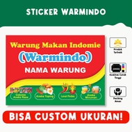 Sticker Warmindo – Penanda Warung Makan Indomie Bisa Custom Nama Warung