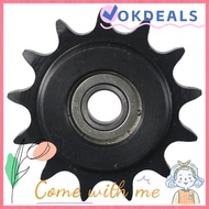 OKDEALS Chain Idler Sprocket, 13 Tooth 10mm Bore 1/2" Pitch Convex Idler Gear, Black Oxide  C45 Carb
