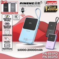 【3C Certified】Pineng PN891 10000mAh Powerbank Pineng Pineng PN892 20000mAh Fast Charging Power Bank 
