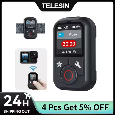 TELESIN Waterproof Remote Control for Gopro Hero 13 12 11 10 9 8 MAX Accessories 60M Remote Control 