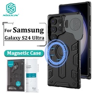 Nillkin เคสฝาสไลด์แม่เหล็กสำหรับ Samsung Galaxy S24 Ultra กล้องเคสมือถือพิเศษปกป้องความเป็นส่วนตัวแห