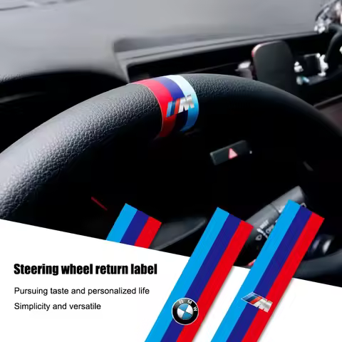 Car Steering Wheel Return Logo Sticker For BMW Series i3 i4 G07 G06 G05 G02 G01 F48 F39 G42 G30 G20 