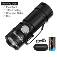 Haixnfire X21 cắm trại ngoài trời đèn lấp lánh mini sạc USB Đèn bỏ túi Đèn pha Hộp Quà Tặng đèn pin