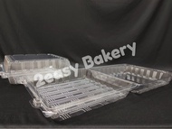 Kuih Container L600 / Disposable Plastic Clear Bakery Container (25pcs±/50pcs±) / 10" x 10" square c