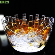 KIKO2E Transparent Ice Bucket, 4/8/12L Large Capacity Wine Chilling Bucket, Portable Anti-fall Acryl