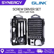 Glink 133 IN 1 Magnetic Screwdriver Kit, Precision Screwdriver Set, Small Impact Screw Driver Set wi