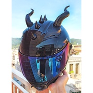 Helmet Devil Horn Horn Horn Bull Devil Unique Suction Cup Locomotive Motorcycle Battery Car Decorati