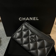 Chanel so black L型拉鏈錢包/卡包可放鈔票/零錢/