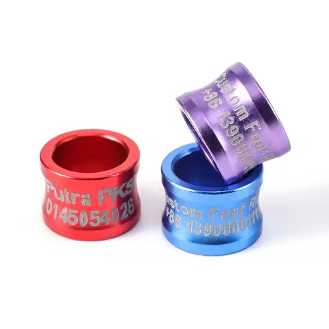 High Quality ID 8mm Bird Foot Ring Customization Parrot Pigeon Foot Ring DIY Laser Engraving Name Ph