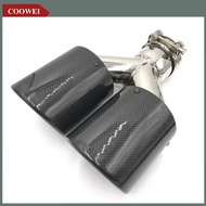 1PCS Glossy carbon fiber DUAL Exhaust Tip tail tip exhaust pipe tail quad exhaust muffler tip