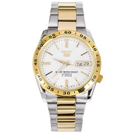 Seiko 5 SNKE04K1 Two Tone White Face Classic Day/Date Automatic Men's Watch