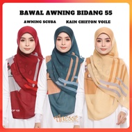 Tudung Bawal Awning Labuh Bidang 55 Kain Chiffon Voile Premium Tudung Bawal Corak Tudung Muslimah