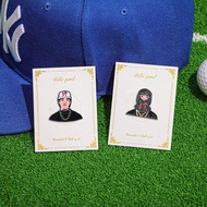 Rapper Character Enamel Brooch Hip Hop Style New Era Baseball Cap Pin Music Clothing Accessories Jew