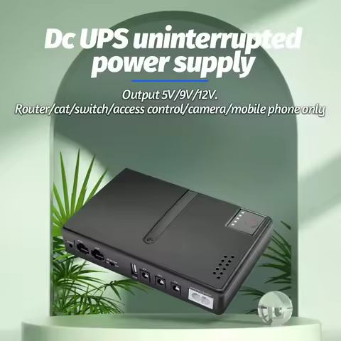 DC1018L Uninterruptible Power Supply Router 5V 9V 12V Optical Modem Monitoring Power Bank 18650 Repl