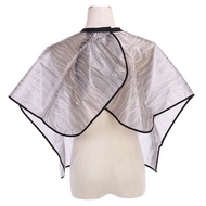 Long gray striped hair dye cape, waterproof home hair dye canvas